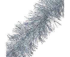 Autour de Minuit 5GUS147AG Boa Guirlande PVC Argent 3 m/DiamÃ¨tre 20 cm