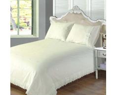 GÃ©nÃ©rique Victoria CrÃ¨me en Dentelle brodÃ©e Housse de Couetteâ¯: Housse de Couette et 1Â taie doreiller