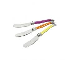 Gimel 510179 lot de 3 Couteaux Laguiole, Acier Inoxydable, Argent, , 1.5 x 8 x 16.5 cm