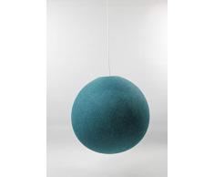 Cotton Ball Lights Lampe suspension 25Â cm, coton, Heavy Aqua