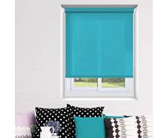 MADECOSTORE Store Enrouleur Tamisant Tissu Uni Bleu outremer - L64 x H190cm - Avec perçage