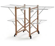 Arredamenti Italia - 600 GABBIANO - Étendoir à Linge, Bois, Marron, 175 x 67 x 105 cm