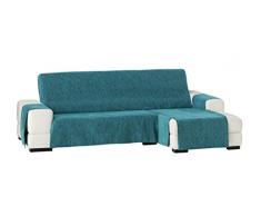 Eysa Dream Non-élastique Chaise Longue 240 cm Droite, Vue Frontale, Couleur 03-Turquoise, Chenille, 37x9x29 cm