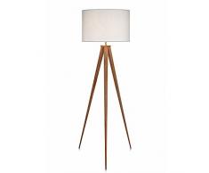 Lampadaire Romanza TrÃ©pied Lampe De Sol Sur Pied Abat-jour Blanc VN-L00007-EU