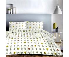 Fusion Spots Parure de lit, 52% Polyester, 48% Coton, Ocre, Simple