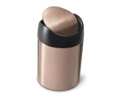 Simplehuman 1.5L Countertop Poubelle, Or Rose
