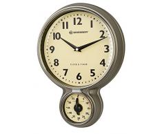 Bresser MyTime Horloge et Minuterie de Cuisine Rétro en Acier Inoxydable