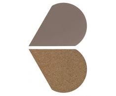 Freeform FFCP2284 Dessous de Plat, Simili Cuir, Taupe, 24,7 x 18 cm