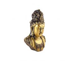 lachineuse Buste Bouddha GUANYIN Traditionnel - Statuette en Cuivre - H. 21 cm