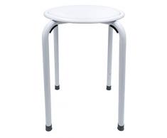 RIDDER A042101 Tabouret de Salle de Bain, Aluminium, Blanc, env. 37 x 44 cm