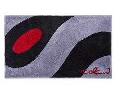 Grund Colani 35 Tapis de Bain, Polyacrylique Ultrasoft, Gris Clair-Noir, 70x120 cm