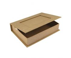 Rayher 71747000 BoÃ®te-Livre p.mÃ¢chÃ© FSC Recycled 100%, 22,8x16x5cm, AV. Cadre p. Photo, Bois, Naturel, 20,7x15,3 cm