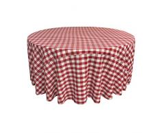 La Nappe Ronde en Polyester Motif Ã Carreaux