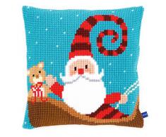 Vervaco Kit Coussin au Point de Croix PÃ¨re NoÃ«l traÃ®neau