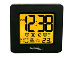 Technoline WT 330 Réveil, Plastique, Noir, 10,2 x 3,2 x 9,8 cm