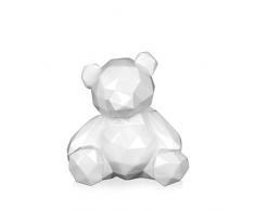 World Art Petit Ours facettÃ© Sculpture En RÃ©sine, Multicolore, 20x18x16 Cm