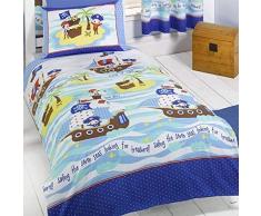 Ship Ahoy, Pirate Double Housse de Couette et taies doreiller Parure de lit