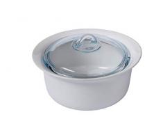 Pyrex Supreme Casserole avec Couvercle, cÃ©ramique, Blanc