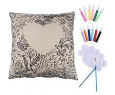 NOVAGO Housse de Coussin, Oiseau, 45x45 cm