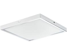 Fabas 2867-61-138 Plafonnier 2X40 W E27 ChromÃ© Verre SatinÃ©