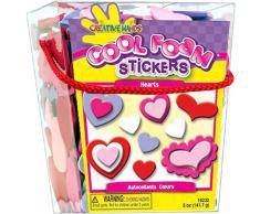 Creative-mains Motif cÅur en mousse et bac autocollants Multicolore