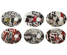 FOLLIET 6 Assiettes Ã CafÃ© Gourmand 1880