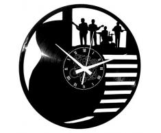 Instant Karma Clocks Horloge Murale en Vinyle Disque LP 33 Tours Guitare Batterie Faible Musique Instruments musicaux Groupe Rock, Handmade, Vintage