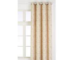 Linder 0558/15/375FR Rideau Jacquard Poudre Ivoire Oeillets 140 x 260 cm