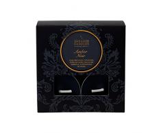 Shearer Candles Victorian Winter SN1791 Ambre Noir Lot de 8 Bougies Chauffe-Plat Noir