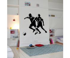 TATOUTEX Stickers 2 Joueurs de Foot - Gris Clair, L 96cm x H 80cm