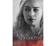 1art1 77089 Poster Affiche, Le TrÃ´ne de Fer Daenerys Targaryen Valar Morghulis, 91x61 cm