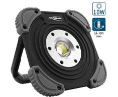 ANSMANN LED projecteur avec accu 1400 lumen & 10W - flexible lampe de travail chargeable & lumiÃ¨re variÃ©e IP64-LED projecteur solide pour chantier, atelier & garage - lampe de travail LED projecteur