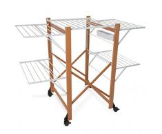 ARREDAMENTI ITALIA AR_IT 606 ALIANTE Cerise Etendoir Extensible Pliable Hêtre Massif Couleur 132 x 105 x 67 cm avec Surface de séchage de 25 mètres, Bois