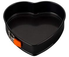 Le Creuset 94103326001100 Moule Ã ManquÃ© CÅur Fond Amovible Anti-AdhÃ©rent, sans PFOA, RÃ©sistant au Levain, Anthracite/Orange