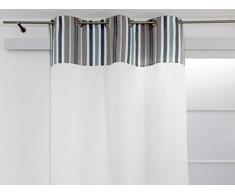 Soleil docre 031682 STRIPES Rideau à  oeillets Coton Bleu 140x240 cm