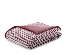 Gözze Plaid réversible Double épaisseur avec Picots 150 x 200 cm, Polyester, Baie, 150 x 200 x 15 cm