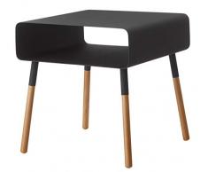 YAMAZAKI home Table dappoint Unie avec Ã©tagÃ¨re de Rangement en Acier/Bois Noir