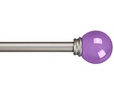 AmazonBasics Tringle à rideau décorative diamètre 1,6 cm avec embouts ronds - 122 cm, Violet