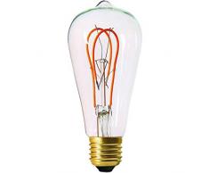 Girard Sudron 716618-LED ST64 Ampoule LED Ã Filament Boucle 64 mm E27 (ES Edison) Clair Blanc Chaud 400 lumens Dimmable 5 W