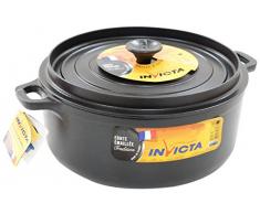 Invicta Cocotte Mijoteuse Ronde DiamÃ¨tre Noir 28 cm