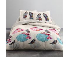 TODAY Yoni Parure de Lit 2 Personnes/2 Taies doreiller, Coton, Multicolore, 200 x 200 cm