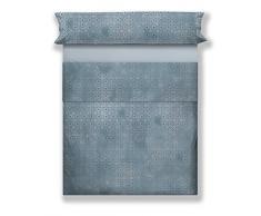 Don Coton Bassa Jeu de draps Imprimé numérique 135x200x30 cm Bleu