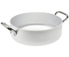 Pentole Agnelli alma106pi28Â Ligne Aluminium Induction Sauteuse, Induction avec 2Â poignÃ©es Cool, 28Â cm