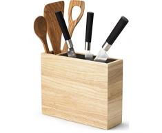 Continenta Bloc Ã Couteaux avec Flexible et rÃ©cipient Ustensiles, 27,5Â x 9Â x 21,5Â cm