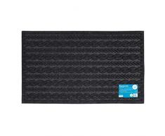 JVL respectueux de lenvironnement en Tricot Motif Grattoir Paillasson tressÃ©e, 45Â x 75Â cm, 100% Fibre de Polyester pour Animal Domestique, 15% recyclÃ© en Caoutchouc, Charbon de Bois, 45Â x 75Â x 1Â cm
