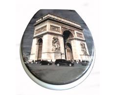 Siège toilette duroplast modèle Paris avec abattant automatique amovible pour le nettoyage (soft close, descente progression)