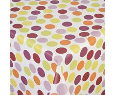 Venilia Multico Rectangle Nappe Taupe Confetti Multicolore Linge de Table Toile cirÃ©e Maintenance rÃ©duite hydrophobes, Polyester, PVC, rectangulaire, 140Â x 160Â cm, 55046, 140 x 160 cm