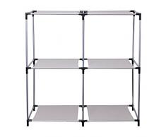 JE CHERCHE UNE IDEE RG5826 EtagÃ¨re avec 4 Casiers MÃ©tal Gris 18,8 x 7 x 37,5 cm