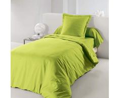 douceur dintÃ©rieur housse de couette 1 personne 140x200cm 57 fils lina pistache