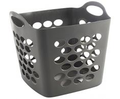 JJA 117063 Panier Ã Linge CarrÃ© Gris 33 L